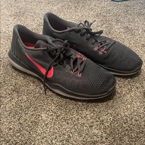 Nike Charcoal and Hot Pink Athletic Shoes